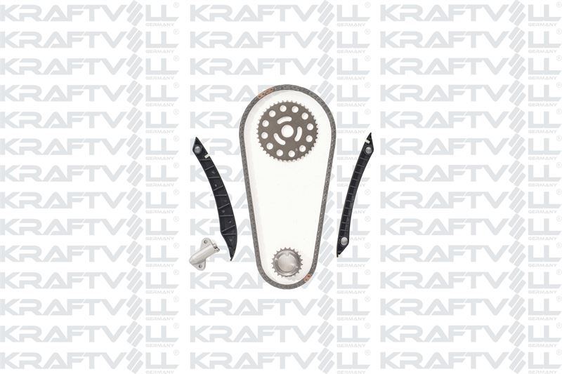 Kraftvoll 12100080 Timing Chain Kit (6 Pieces) for Nissan, Renault, Mercedes 1.6 dCi R9M Engine