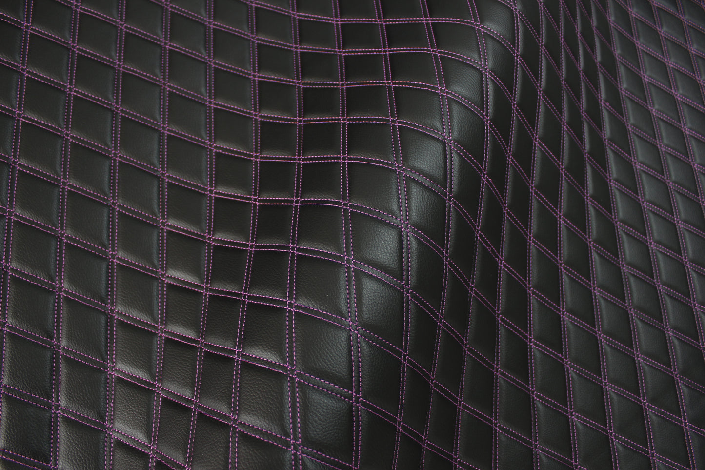 Sample Double Purple Quilted Vinyl Faux Leather Car Upholstery Fabric | 2"x3" 5x7.5cm Diamond Stitched 5mm Foam Backed 140cm Wide -55" Wide (Copy)