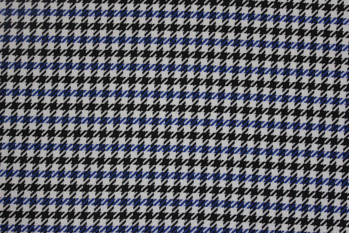 Pepita Houndstooth Car Seat Upholstery Fabric Porsche - Blue Black White- BMW Seat, Interior, Automobile, Door Headliner 4mm Foam Backed Restoration 150CM 55"