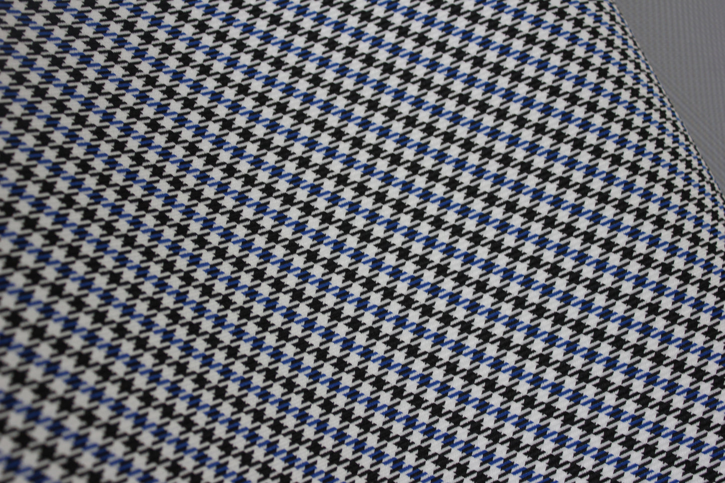 Pepita Houndstooth Car Seat Upholstery Fabric Porsche - Blue Black White- BMW Seat, Interior, Automobile, Door Headliner 4mm Foam Backed Restoration 150CM 55"