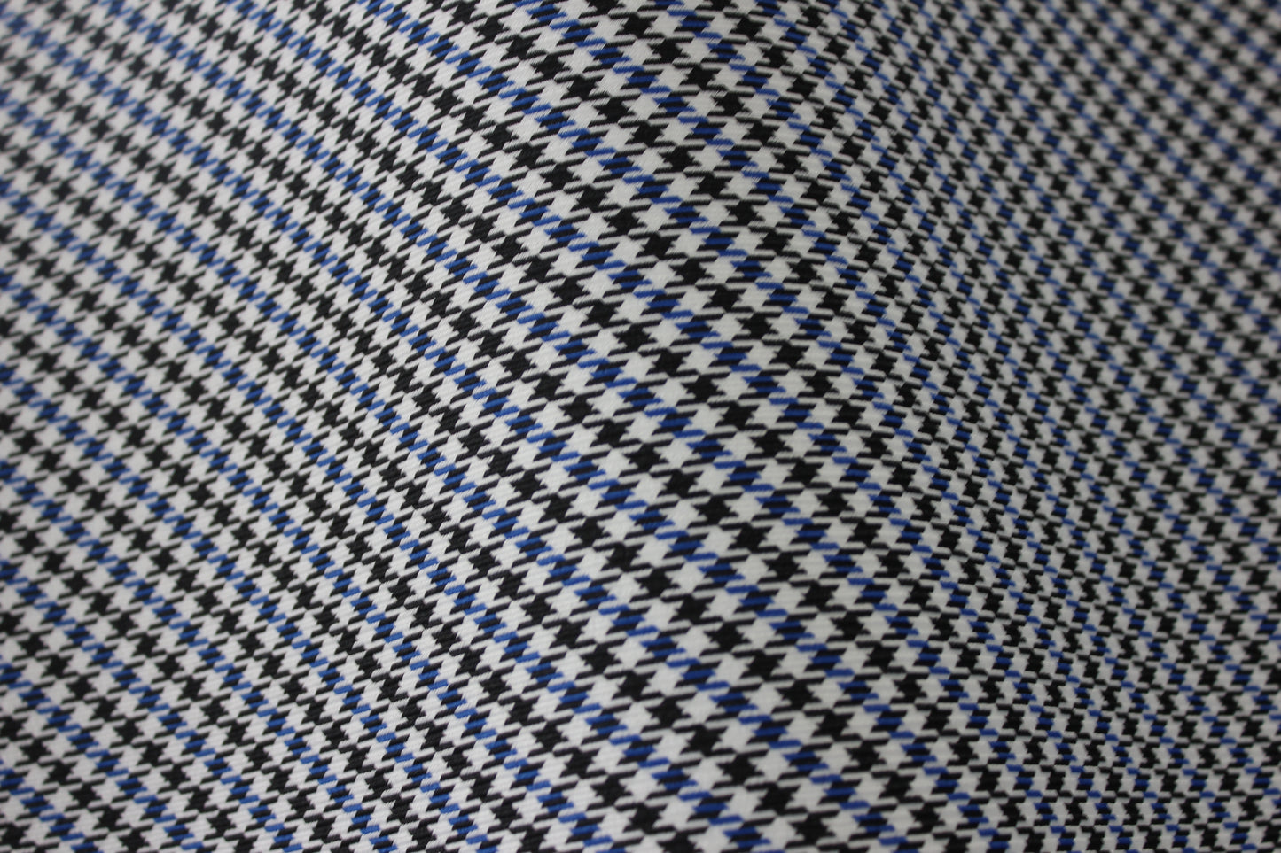 Pepita Houndstooth Car Seat Upholstery Fabric Porsche - Blue Black White- BMW Seat, Interior, Automobile, Door Headliner 4mm Foam Backed Restoration 150CM 55"
