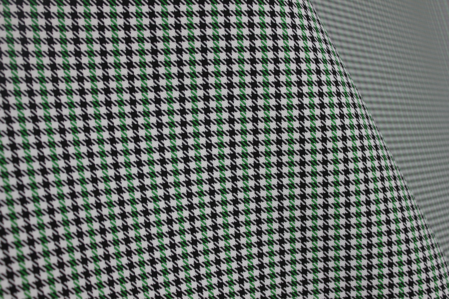 Pepita Houndstooth Car Seat Upholstery Fabric Porsche - Green Black White- BMW Seat, Interior, Automobile, Door Headliner 4mm Foam Backed Restoration 150CM 55"