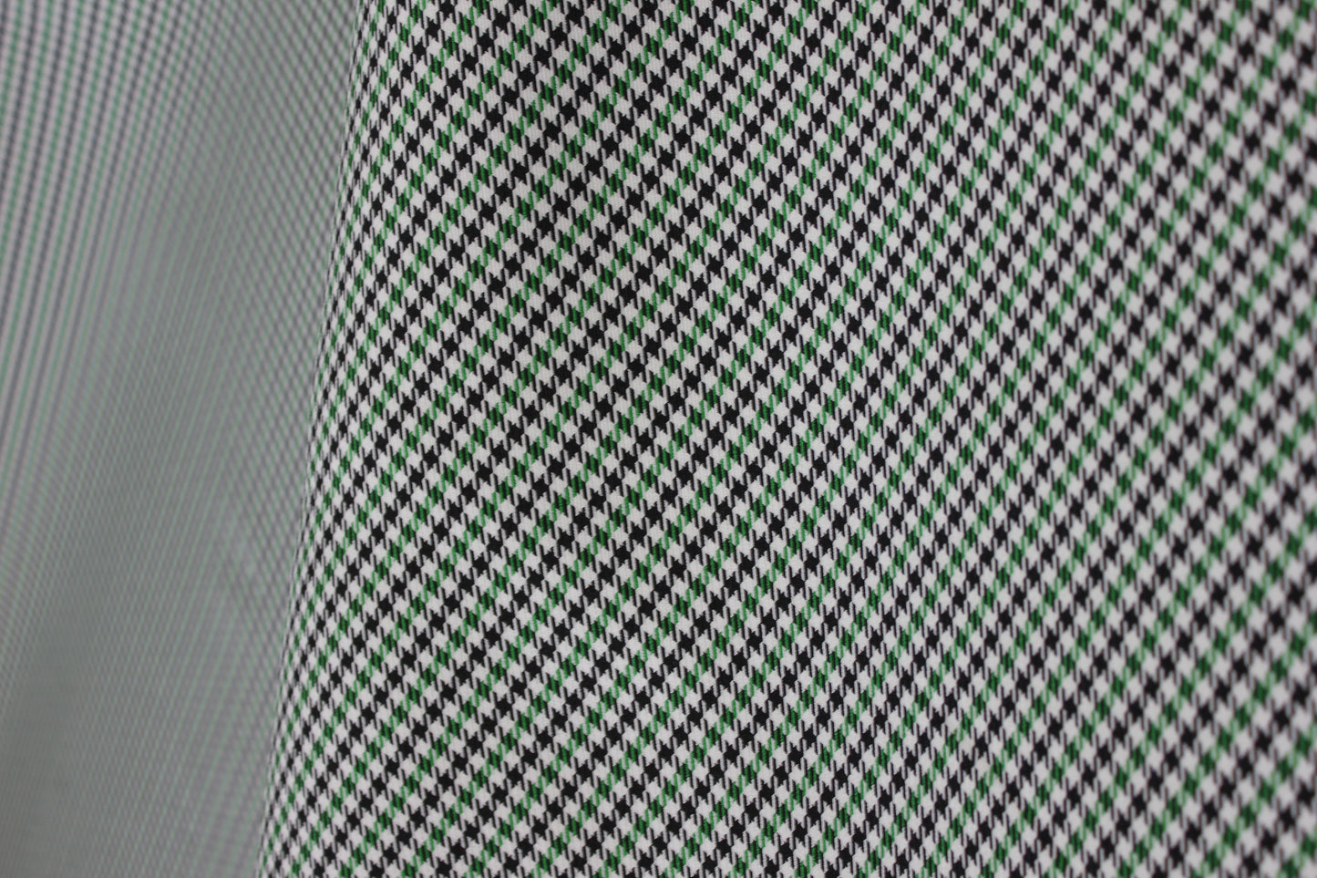 Pepita Houndstooth Car Seat Upholstery Fabric Porsche - Green Black White- BMW Seat, Interior, Automobile, Door Headliner 4mm Foam Backed Restoration 150CM 55"