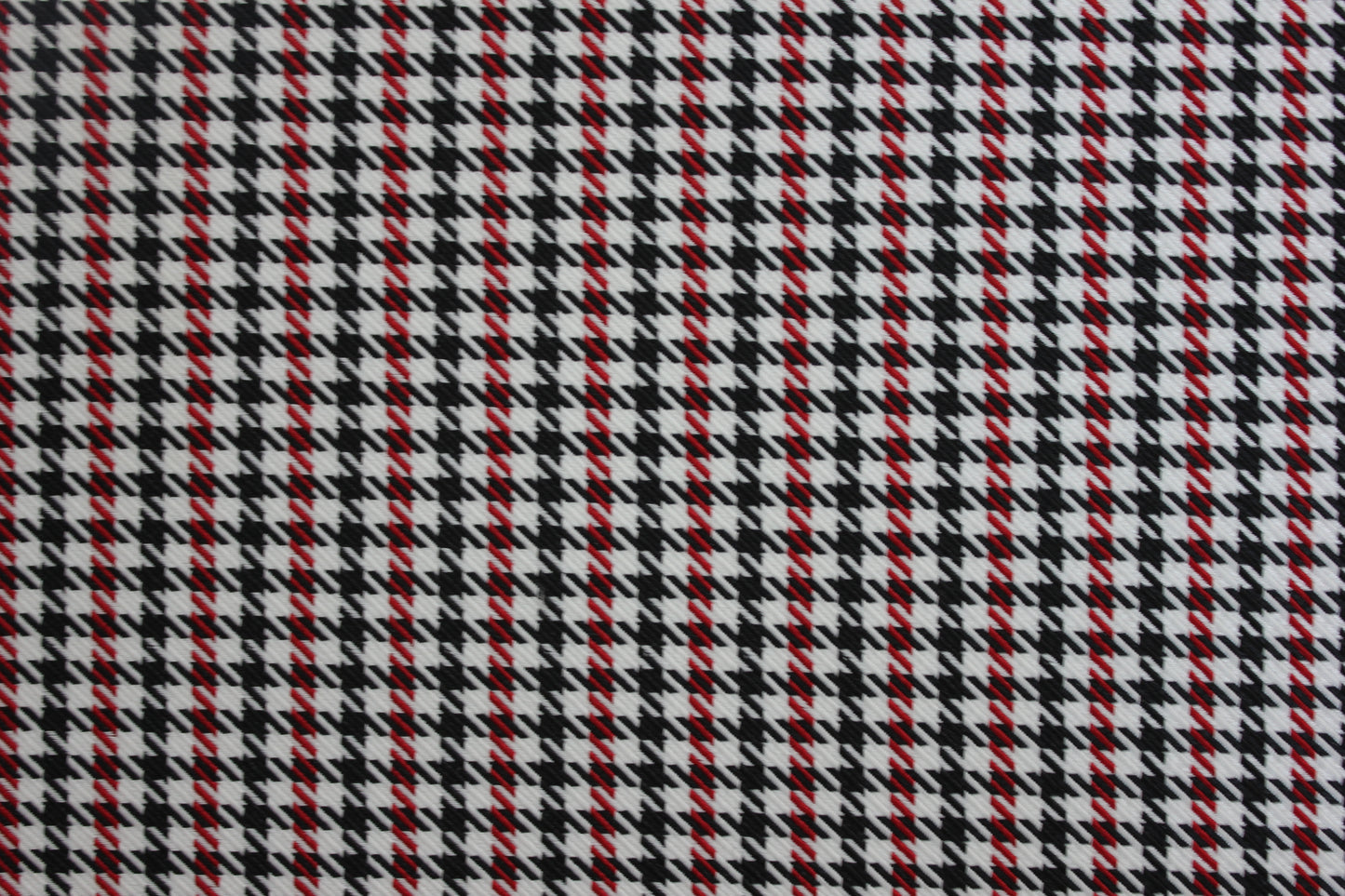 Pepita Houndstooth Car Seat Upholstery Fabric Porsche - Red Black White- BMW Seat, Interior, Automobile, Door Headliner 4mm Foam Backed Restoration 150CM 55"
