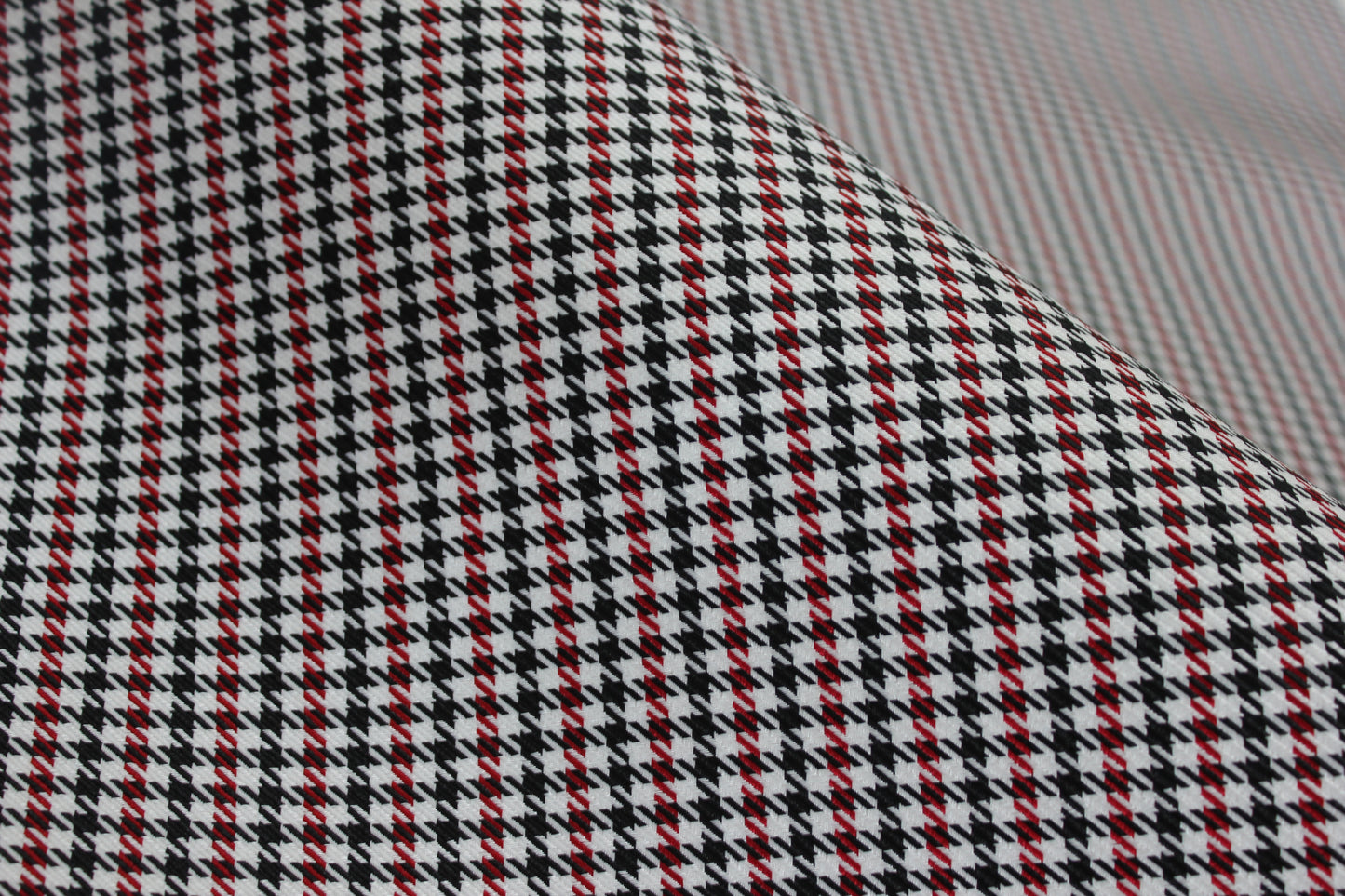 Pepita Houndstooth Car Seat Upholstery Fabric Porsche - Red Black White- BMW Seat, Interior, Automobile, Door Headliner 4mm Foam Backed Restoration 150CM 55"
