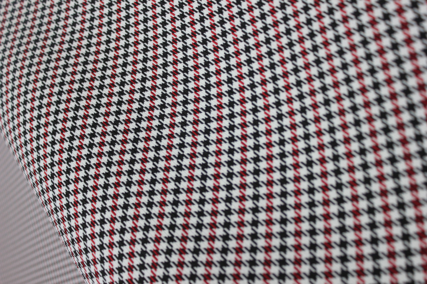 Pepita Houndstooth Car Seat Upholstery Fabric Porsche - Red Black White- BMW Seat, Interior, Automobile, Door Headliner 4mm Foam Backed Restoration 150CM 55"