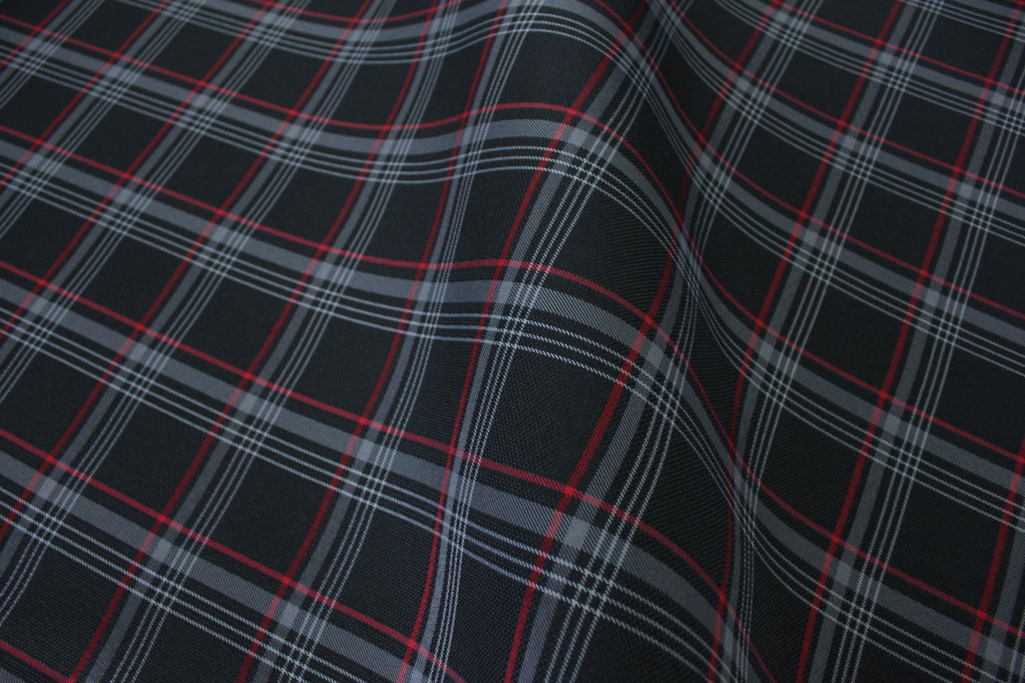 GTI Red Plaid Car Upholstery Fabric - VW Golf MK7- 3.5mm Comfort Foam - 59" - 150CM - Tartan Chic - Ideal for Seat, Interior, Automobile