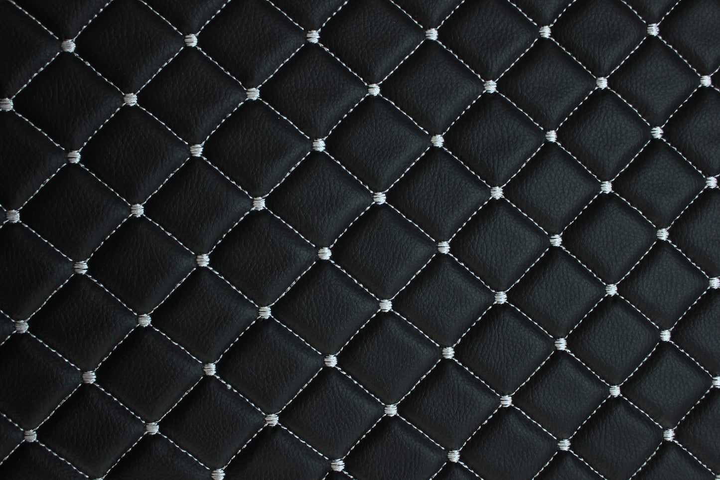 Dot Diamond White Quilted Faux Leather Upholstery Fabric | Foam Backing | Automotive, Marine, Furniture | 140cm (55.1") Wide Mercedes - BMW - VW (Copy)
