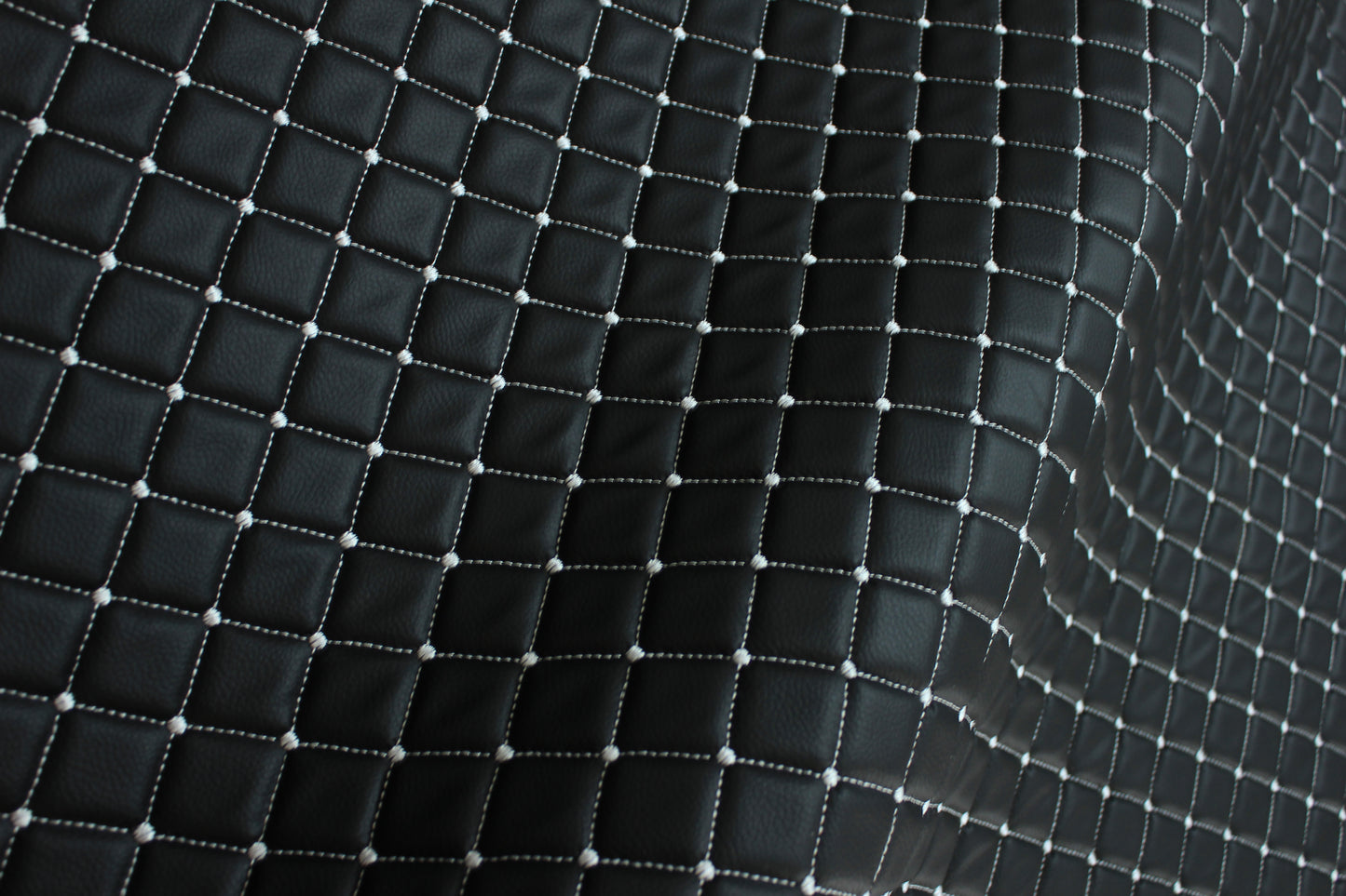 Dot Diamond White Quilted Faux Leather Upholstery Fabric | Foam Backing | Automotive, Marine, Furniture | 140cm (55.1") Wide Mercedes - BMW - VW (Copy)