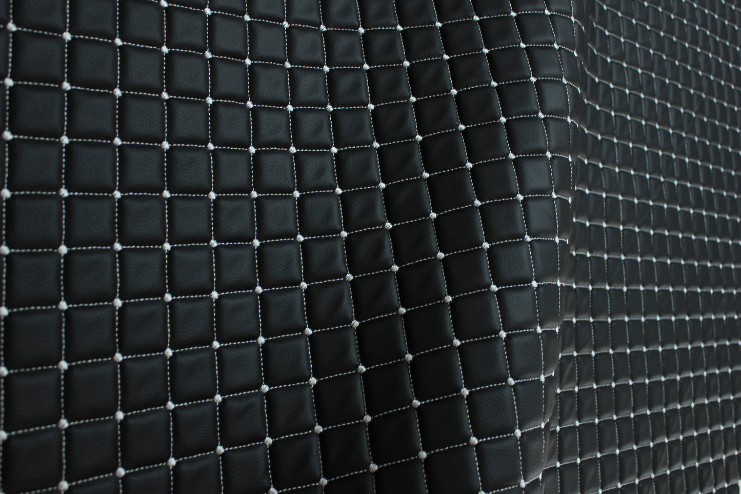 Dot Diamond White Quilted Faux Leather Upholstery Fabric | Foam Backing | Automotive, Marine, Furniture | 140cm (55.1") Wide Mercedes - BMW - VW (Copy)