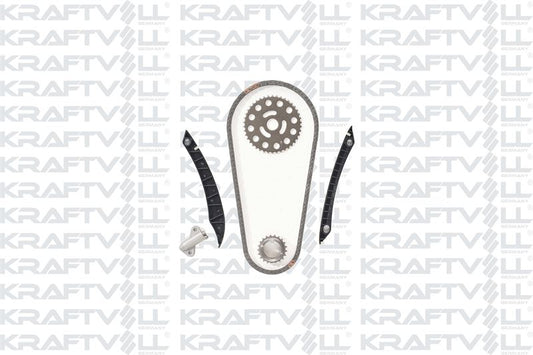Kraftvoll 12100080 Timing Chain Kit (6 Pieces) for Nissan, Renault, Mercedes 1.6 dCi R9M Engine