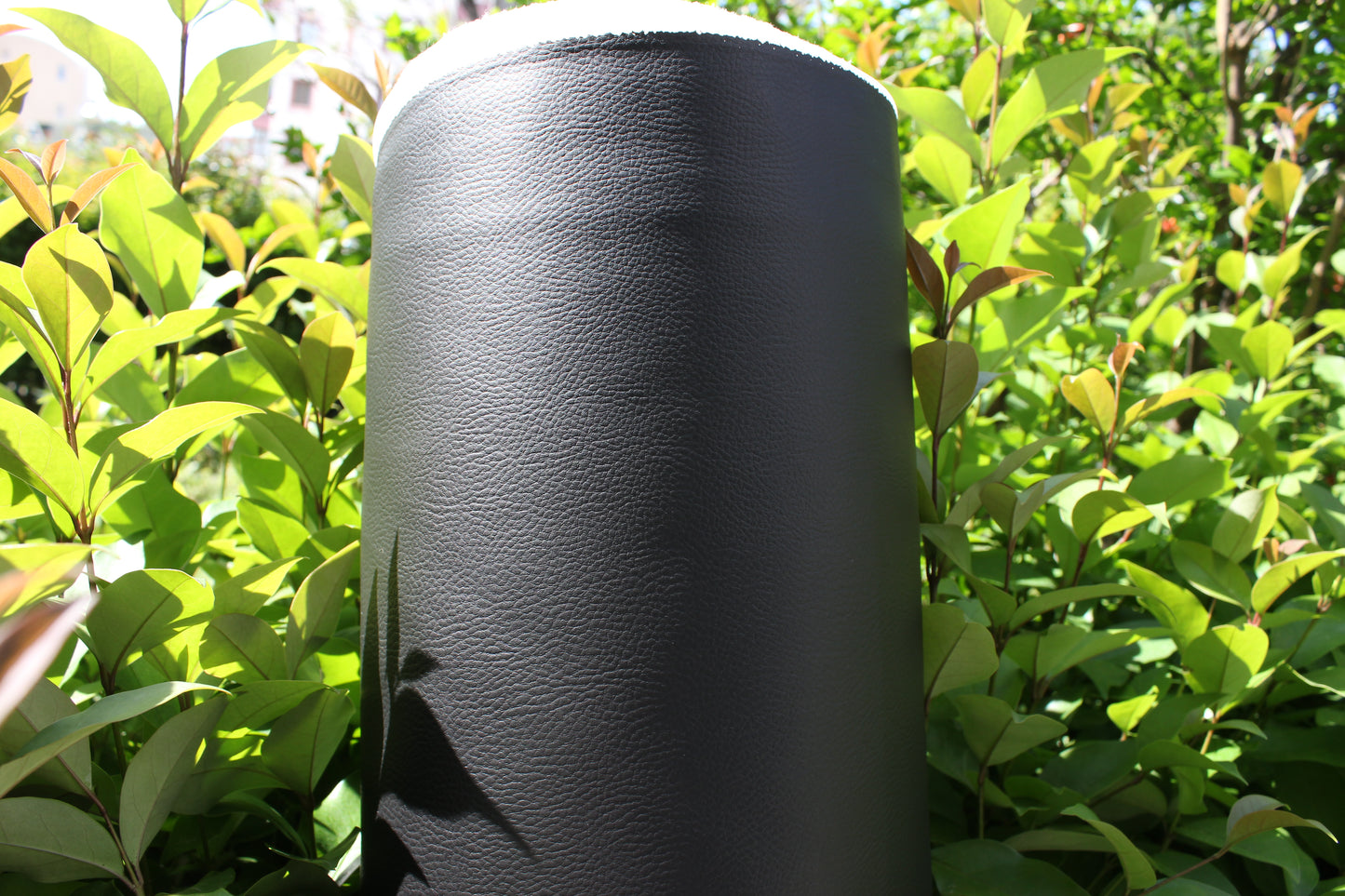 Black Vinyl Faux Leather Car Upholstery Fabric | Foam | 140cm W - 55" Wide | Grain Artificial Leather Automotive Boat Yacht Marine