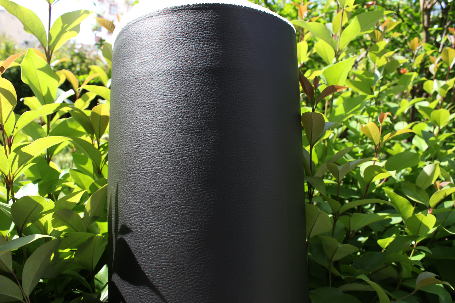 Black Vinyl Faux Leather Car Upholstery Fabric | Foam | 140cm W - 55" Wide | Grain Artificial Leather Automotive Boat Yacht Marine