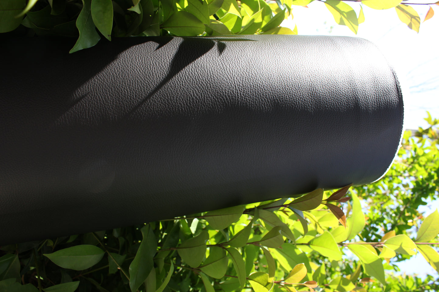 Black Vinyl Faux Leather Car Upholstery Fabric | Foam | 140cm W - 55" Wide | Grain Artificial Leather Automotive Boat Yacht Marine