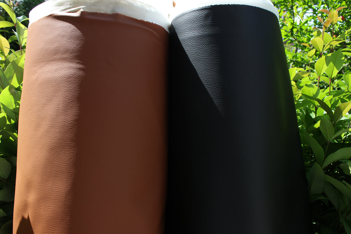 Black Vinyl Faux Leather Car Upholstery Fabric | Foam | 140cm W - 55" Wide | Grain Artificial Leather Automotive Boat Yacht Marine