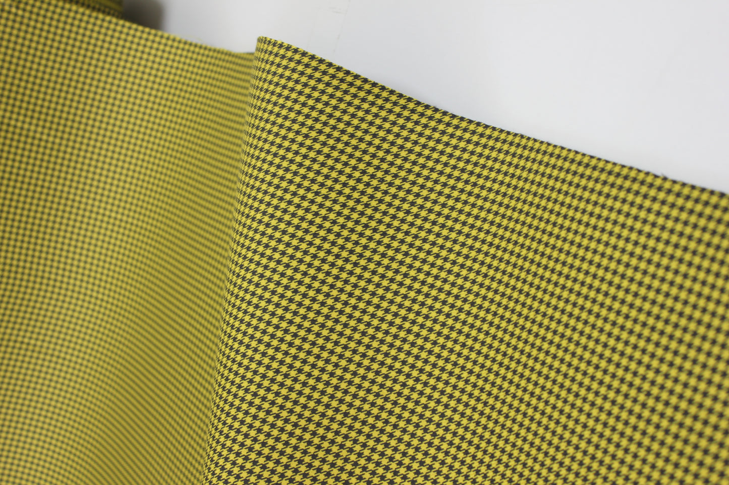 Pepita Houndstooth Car Seat Upholstery Fabric Porsche - Yellow Black - BMW Seat, Interior, Automobile, Door Headliner 4mm Foam Backed Restoration 150CM 55"