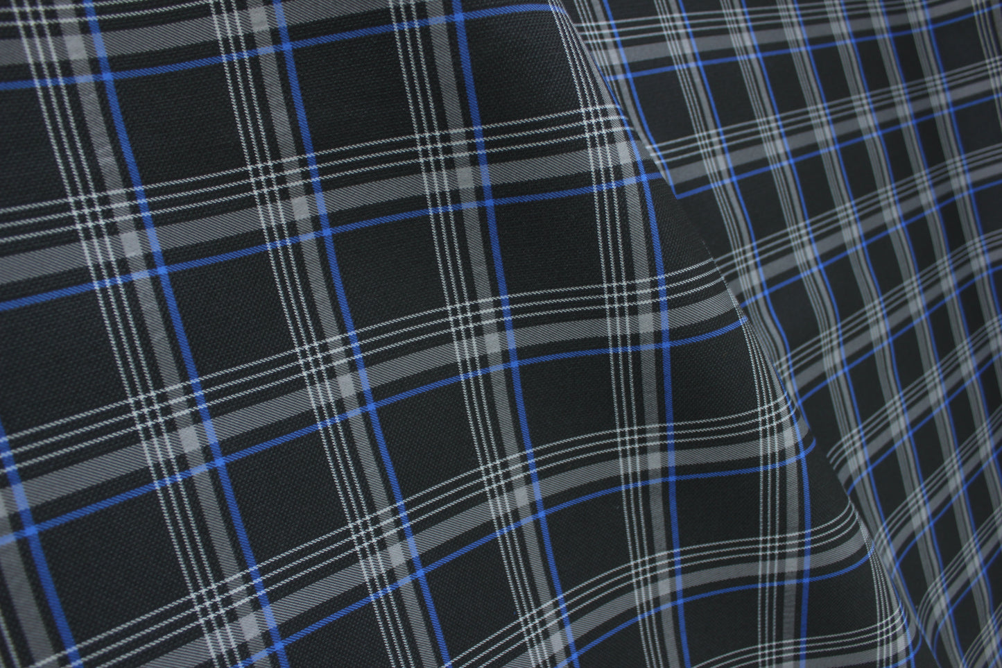 GTI Blue Plaid Car Upholstery Fabric - VW Golf MK7- 3.5mm Comfort Foam - 59" - 150CM - Tartan Chic - Ideal for Seat, Interior, Automobile