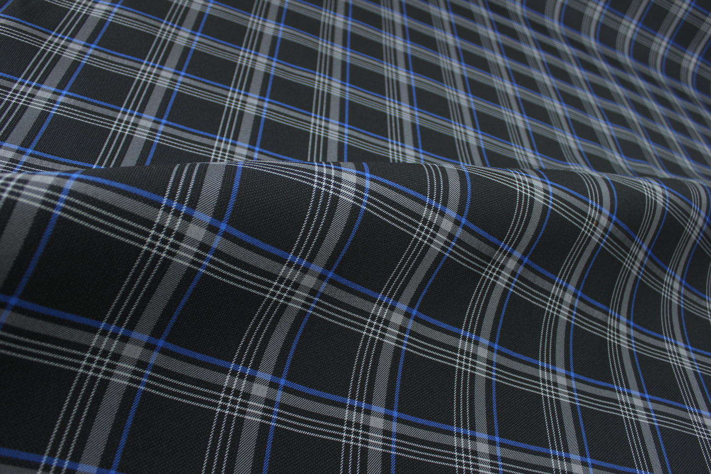 GTI Blue Plaid Car Upholstery Fabric - VW Golf MK7- 3.5mm Comfort Foam - 59" - 150CM - Tartan Chic - Ideal for Seat, Interior, Automobile