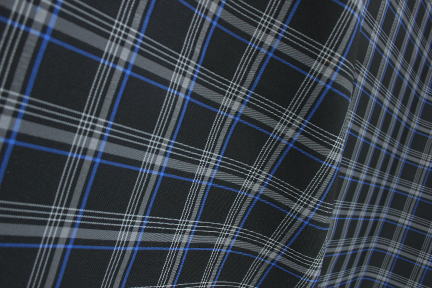 GTI Blue Plaid Car Upholstery Fabric - VW Golf MK7- 3.5mm Comfort Foam - 59" - 150CM - Tartan Chic - Ideal for Seat, Interior, Automobile