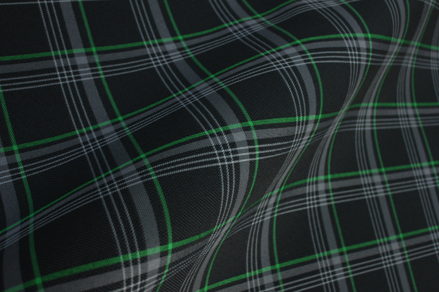 GTI Green Plaid Car Upholstery Fabric - VW Golf MK7- 3.5mm Comfort Foam - 59" - 150CM - Tartan Chic - Ideal for Seat, Interior, Automobile