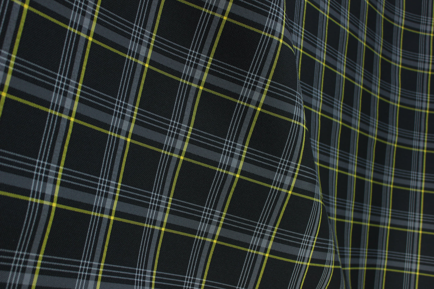 GTI Yellow Plaid Car Upholstery Fabric - VW Golf MK7- 3.5mm Comfort Foam - 59" - 150CM - Tartan Chic - Ideal for Seat, Interior, Automobile