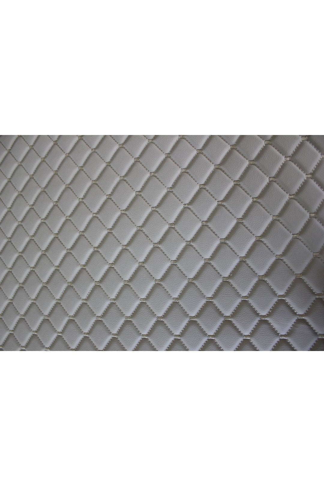 Beige Beige Quilted Beige Vinyl Faux Leather Car Upholstery Fabric | 2"x2" 5x5cm Diamond Stitch with 5mm Foam | 140cm Wide | Automotive Projects