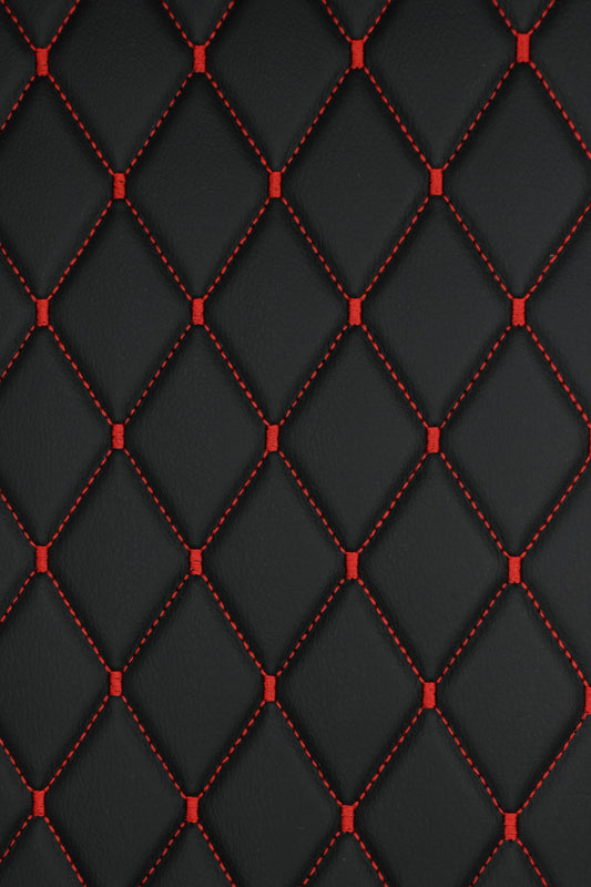 diamond-red-quilted-black-faux-leather-car-upholstery-fabric