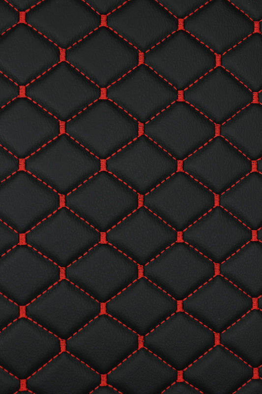 red-quilted-black-faux-leather-car-upholstery-fabric-diamond