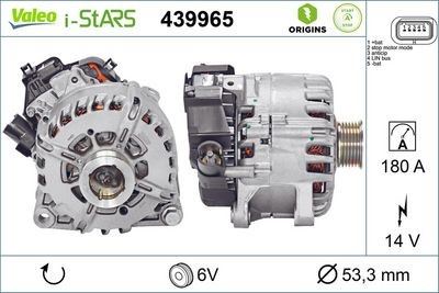 VALEO 439965 Premium Alternator - 150A for BMW and Mercedes-Benz Models